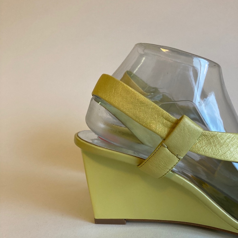 New Franco Sarto Green Square Toe Wedge Sandals size 7 - Picture 3 of 11